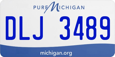 MI license plate DLJ3489