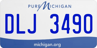 MI license plate DLJ3490