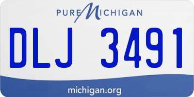 MI license plate DLJ3491