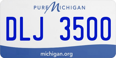 MI license plate DLJ3500
