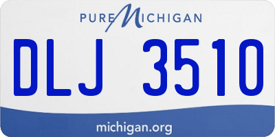 MI license plate DLJ3510