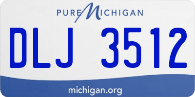 MI license plate DLJ3512