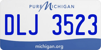 MI license plate DLJ3523