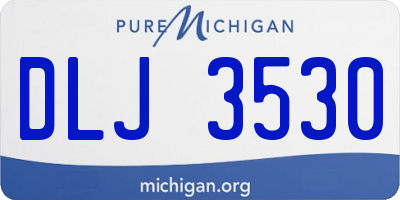 MI license plate DLJ3530