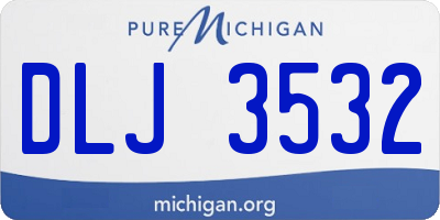 MI license plate DLJ3532