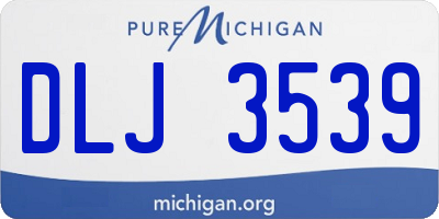 MI license plate DLJ3539