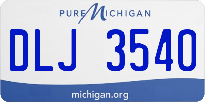 MI license plate DLJ3540