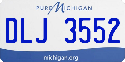 MI license plate DLJ3552