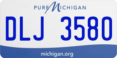 MI license plate DLJ3580