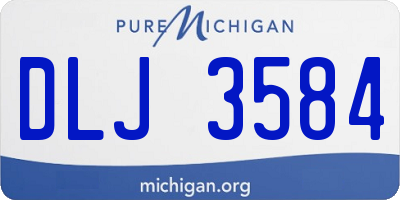 MI license plate DLJ3584