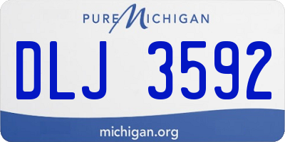 MI license plate DLJ3592