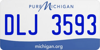 MI license plate DLJ3593