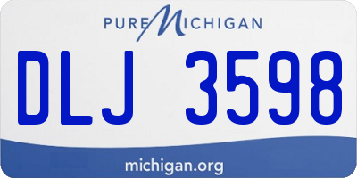 MI license plate DLJ3598