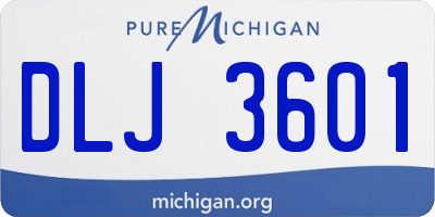 MI license plate DLJ3601