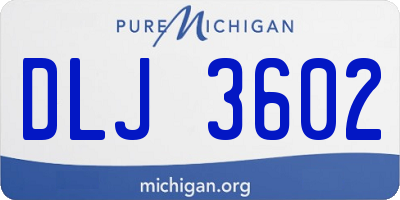 MI license plate DLJ3602