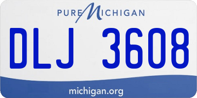 MI license plate DLJ3608