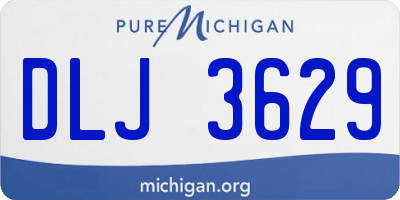 MI license plate DLJ3629