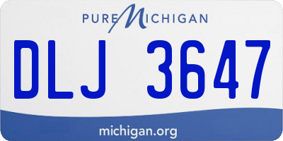 MI license plate DLJ3647