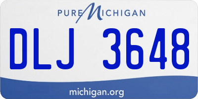 MI license plate DLJ3648