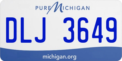 MI license plate DLJ3649