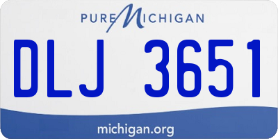 MI license plate DLJ3651