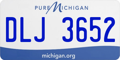 MI license plate DLJ3652