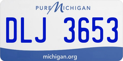MI license plate DLJ3653