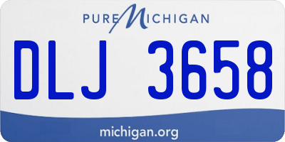 MI license plate DLJ3658