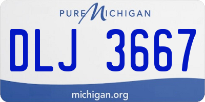 MI license plate DLJ3667