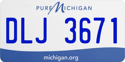 MI license plate DLJ3671