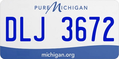 MI license plate DLJ3672