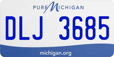 MI license plate DLJ3685