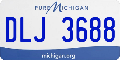 MI license plate DLJ3688