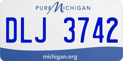 MI license plate DLJ3742