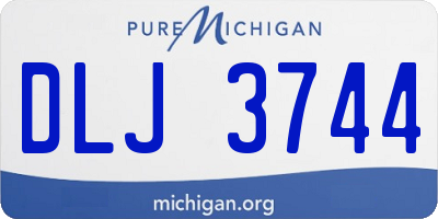 MI license plate DLJ3744