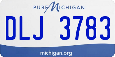 MI license plate DLJ3783