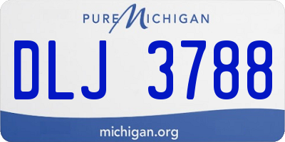 MI license plate DLJ3788