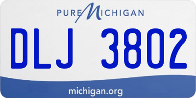 MI license plate DLJ3802
