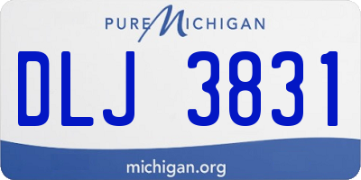 MI license plate DLJ3831