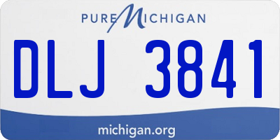 MI license plate DLJ3841