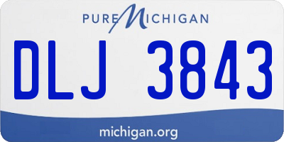 MI license plate DLJ3843