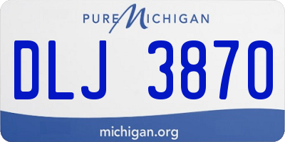 MI license plate DLJ3870