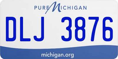 MI license plate DLJ3876