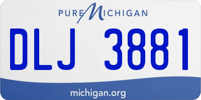 MI license plate DLJ3881