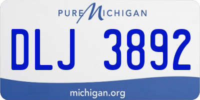 MI license plate DLJ3892