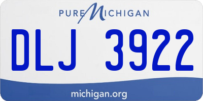 MI license plate DLJ3922