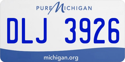 MI license plate DLJ3926