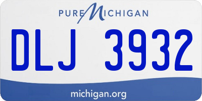 MI license plate DLJ3932