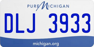 MI license plate DLJ3933
