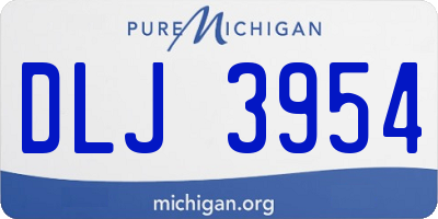 MI license plate DLJ3954